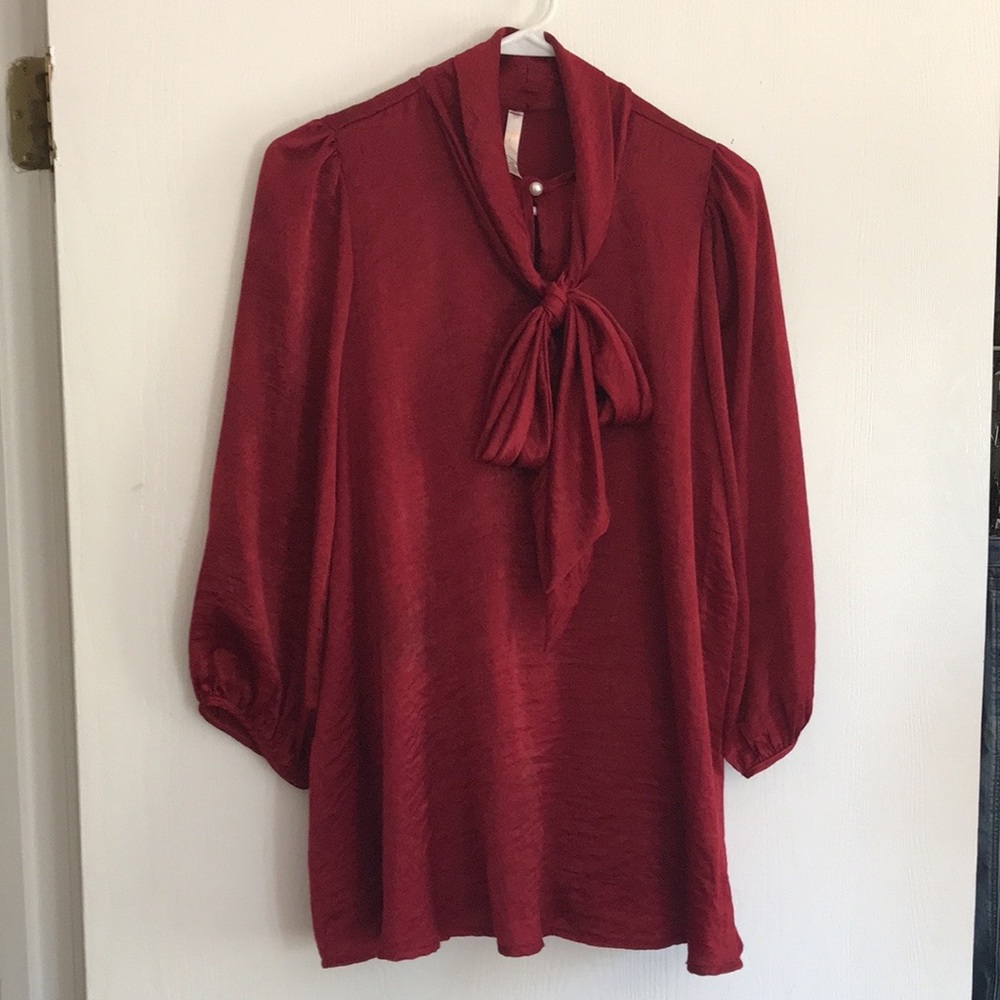 Dainty Jewell’s Sweet Sophistication Blouse in Cranberry